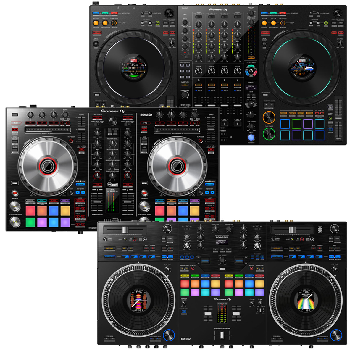 Serato DJ ProユーザーにおすすめのDJコントローラー比較！DDJ-FLX10 vs DDJ-SR2 vs DDJ-REV7 | 池部楽器店  DJ機器情報サイト