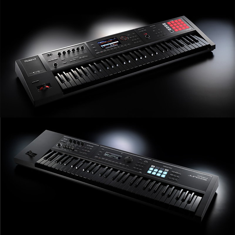 Roland】定番シンセサイザーのJUNO / FA にシックなブラック鍵盤モデル