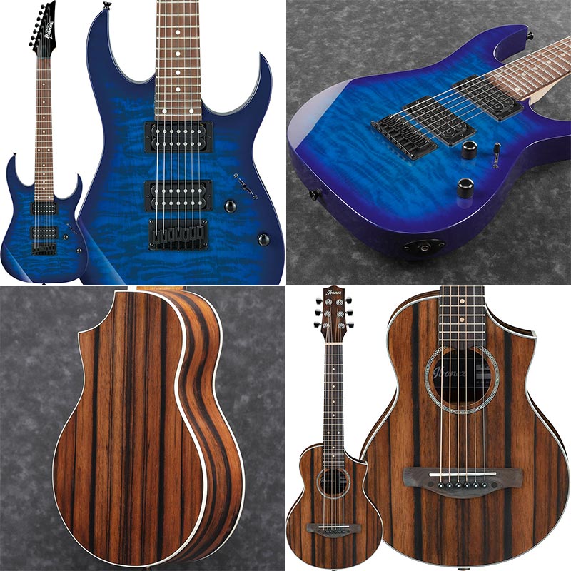 Ibanez】7弦GIOモデルの新色と小さくてエキゾティックな