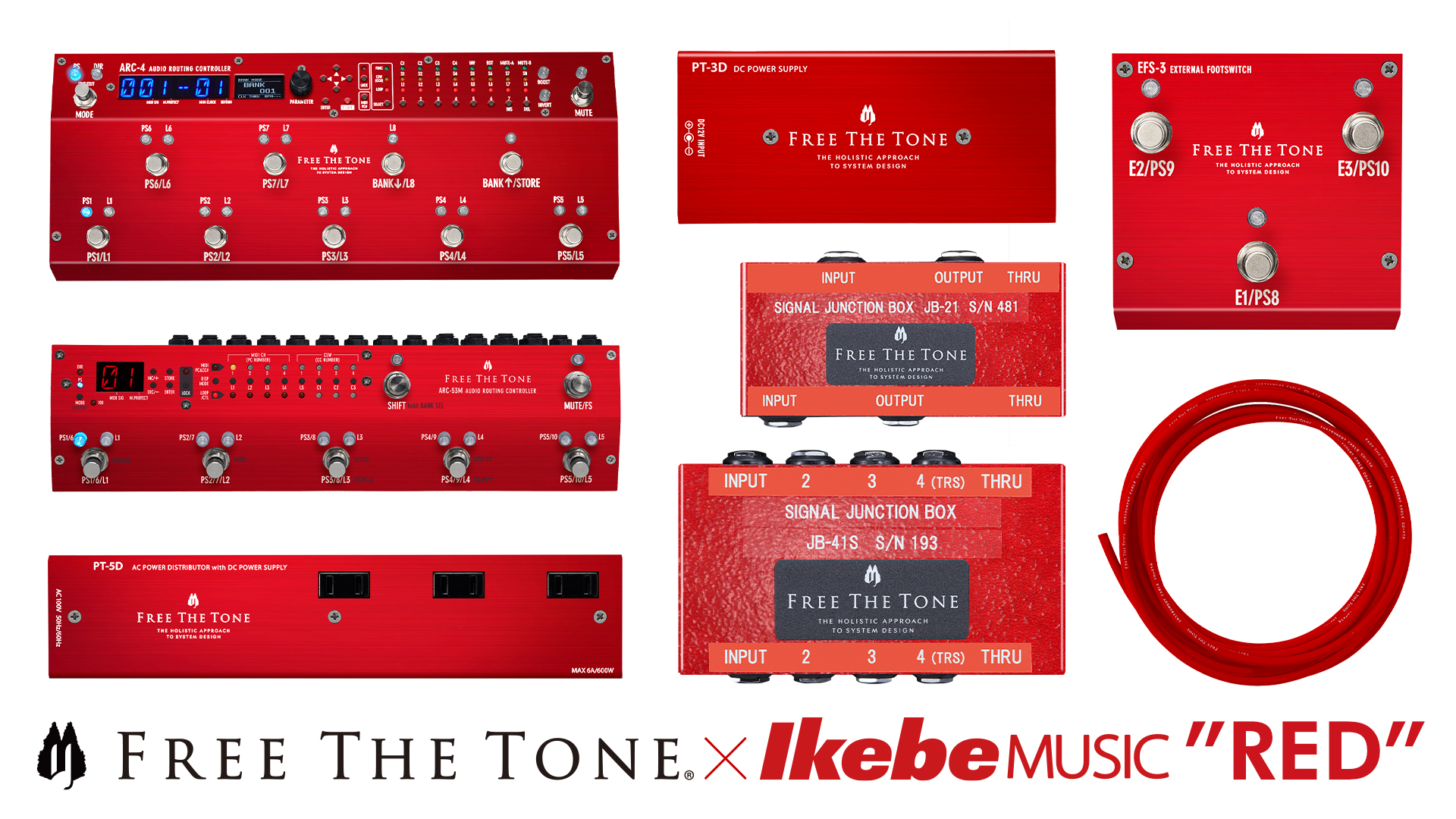 FREE THE TONE CUSTOM SHOPイケベ限定カラーモデル「RED」発売