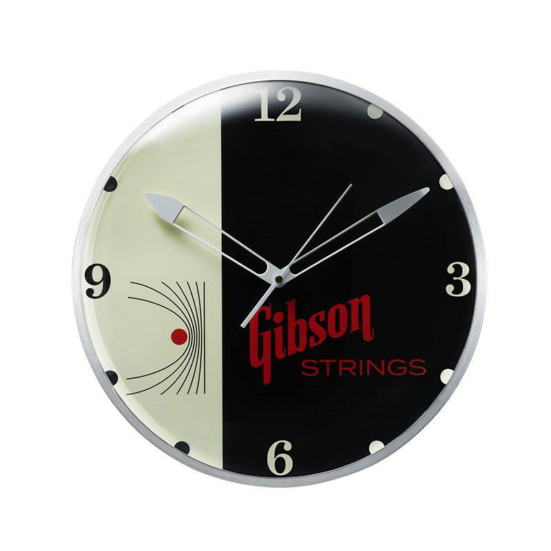 半額販壳GIBSON STRINGS 壁掛け時計 インテリア時計