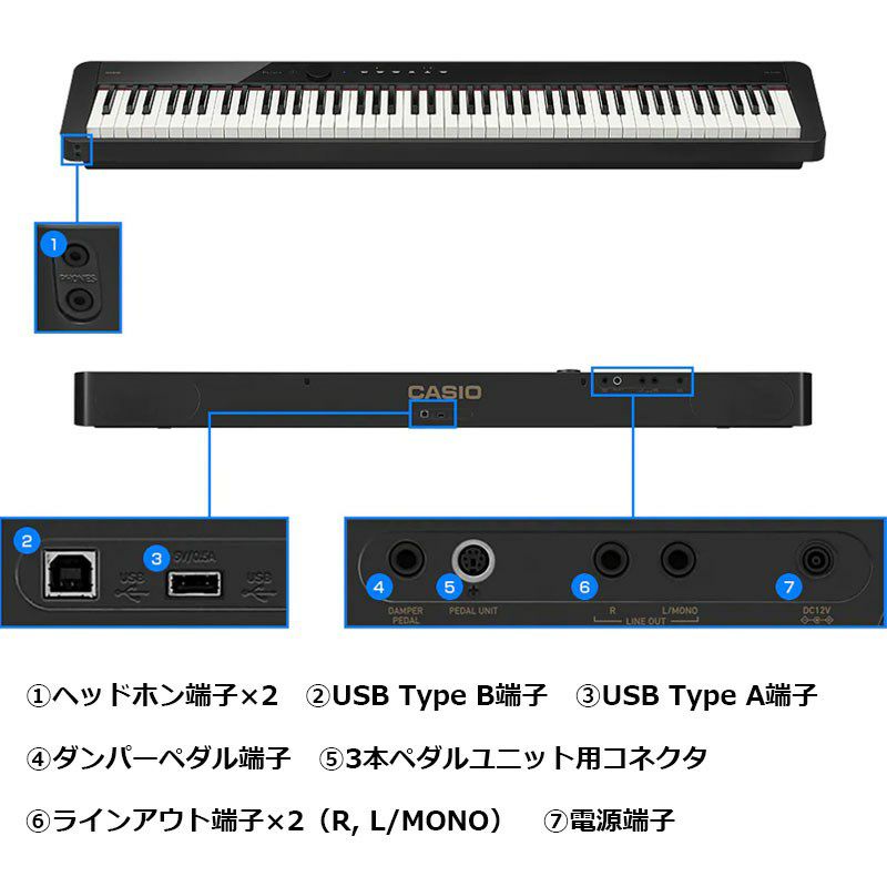 casio ps-3000 電子ピアノ - 鍵盤楽器、ピアノ